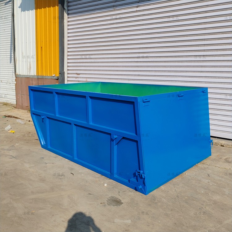 全藍(lán)大容量擺臂式垃圾箱